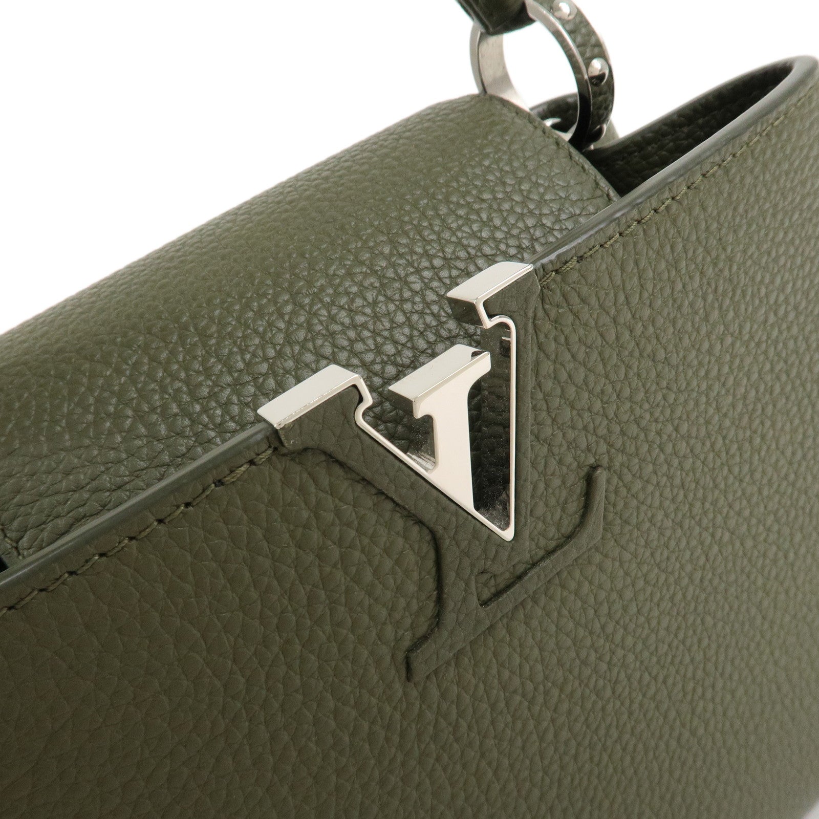 Louis Vuitton Capucines BB 2Way Hand Bag Khaki M57227 Used