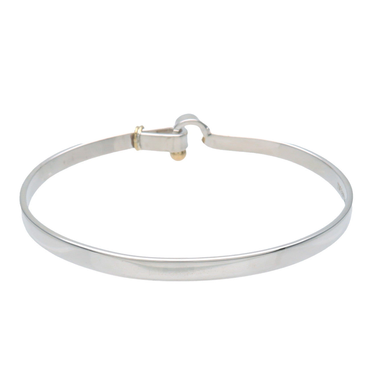 Tiffany&Co. Hook & Eye Bangle SV925 750YG Silver Yellow Gold Used