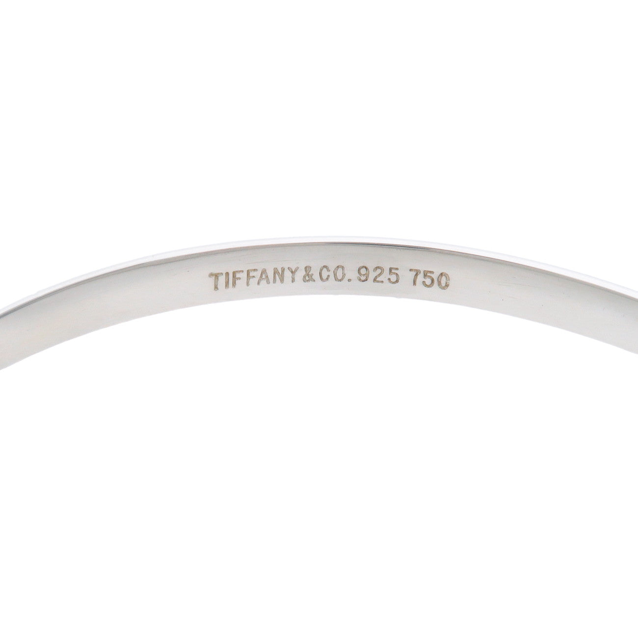 Tiffany&Co. Hook & Eye Bangle SV925 750YG Silver Yellow Gold Used