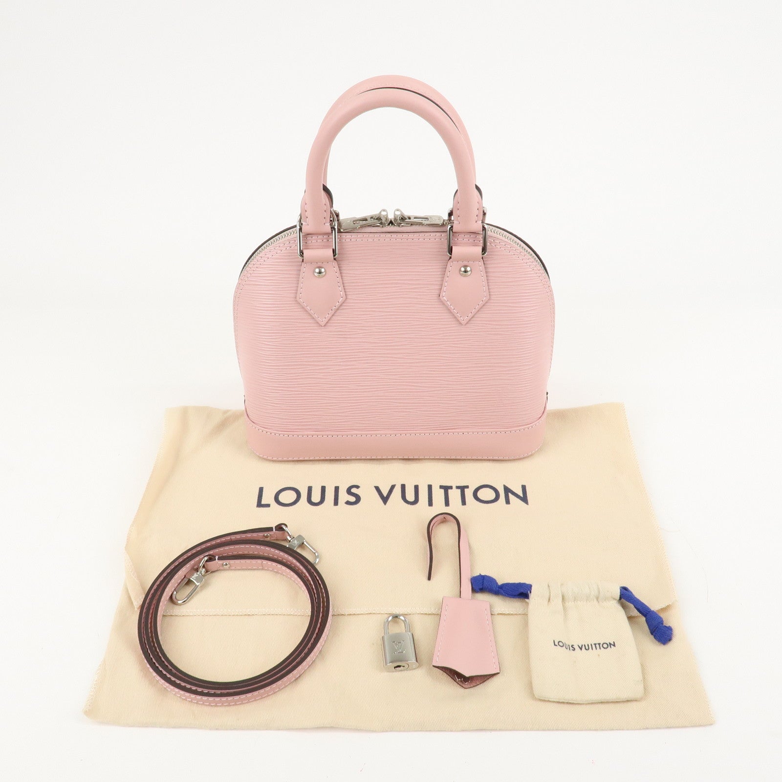 Louis Vuitton Epi Alma BB 2Way Hand Bag Rose Ballerine M41327 Used