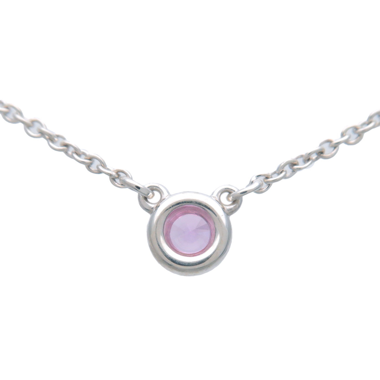 Tiffany&Co. By the Yard 1P Pink Sapphire Necklace 0.08ct Silver Used