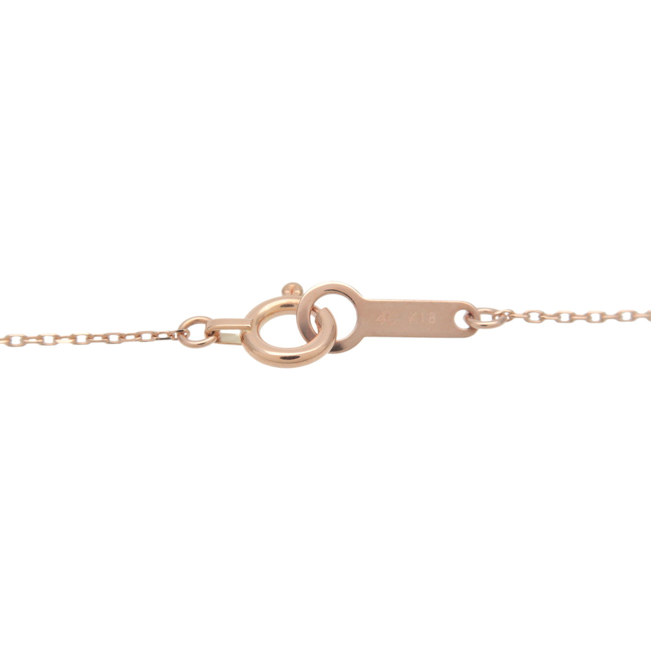 4°C 8P Diamonds Necklace K18PG 750PG Rose Gold Jewelry Used