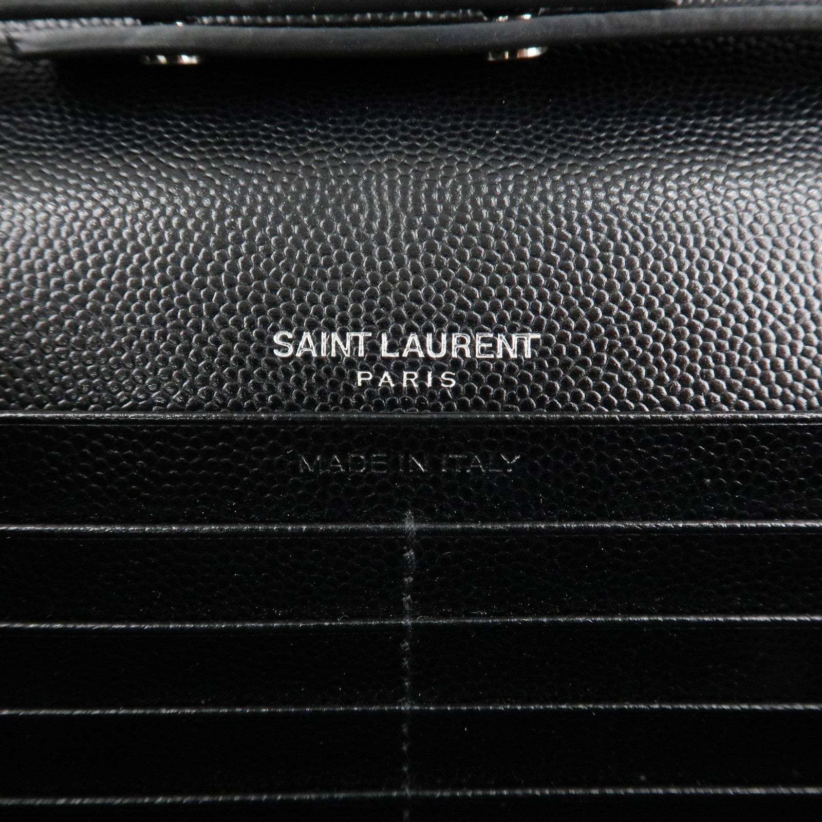 SAINT LAURENT PARIS Saint Laurent Paris Leather ChainWallet 377828 Used