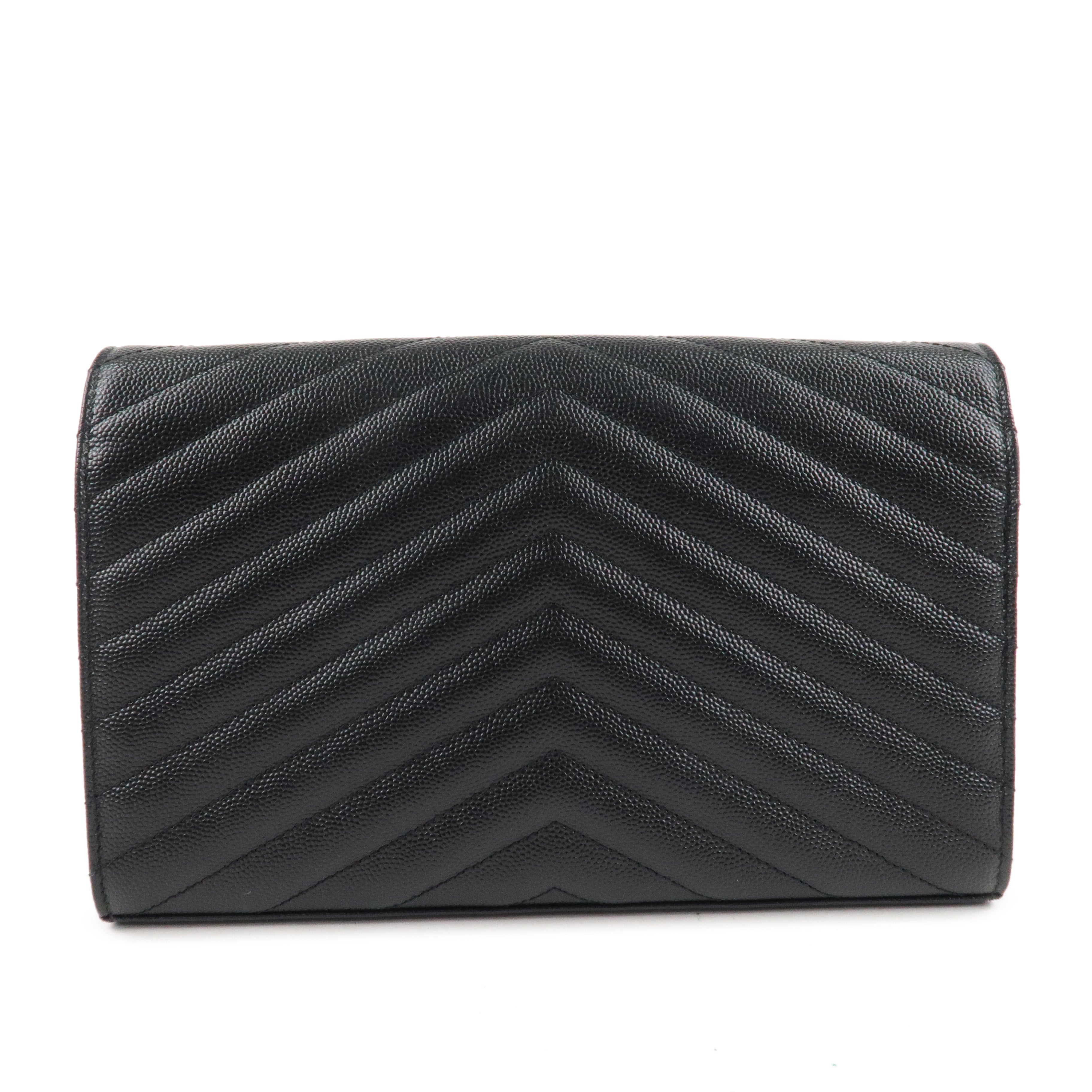 SAINT LAURENT PARIS Saint Laurent Paris Leather ChainWallet 377828 Used