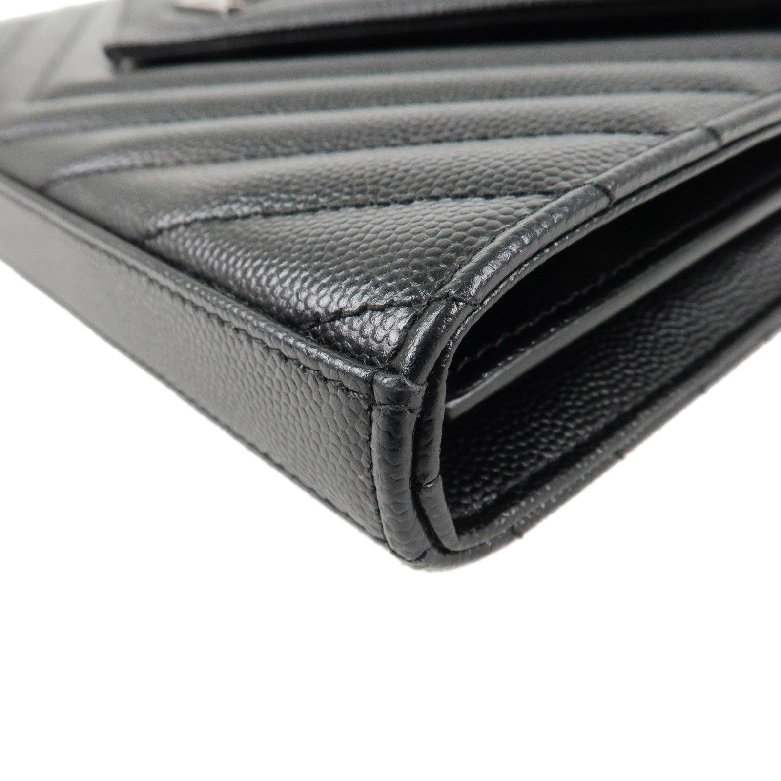 SAINT LAURENT PARIS Saint Laurent Paris Leather ChainWallet 377828 Used