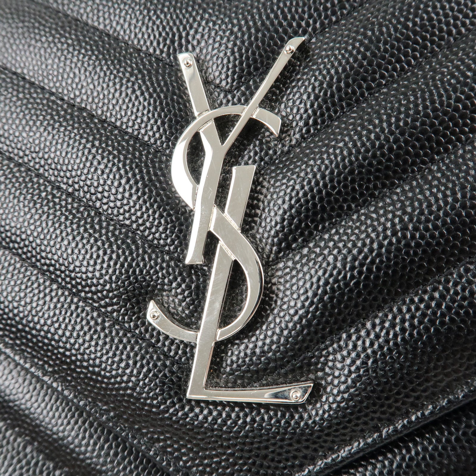 SAINT LAURENT PARIS Saint Laurent Paris Leather ChainWallet 377828 Used