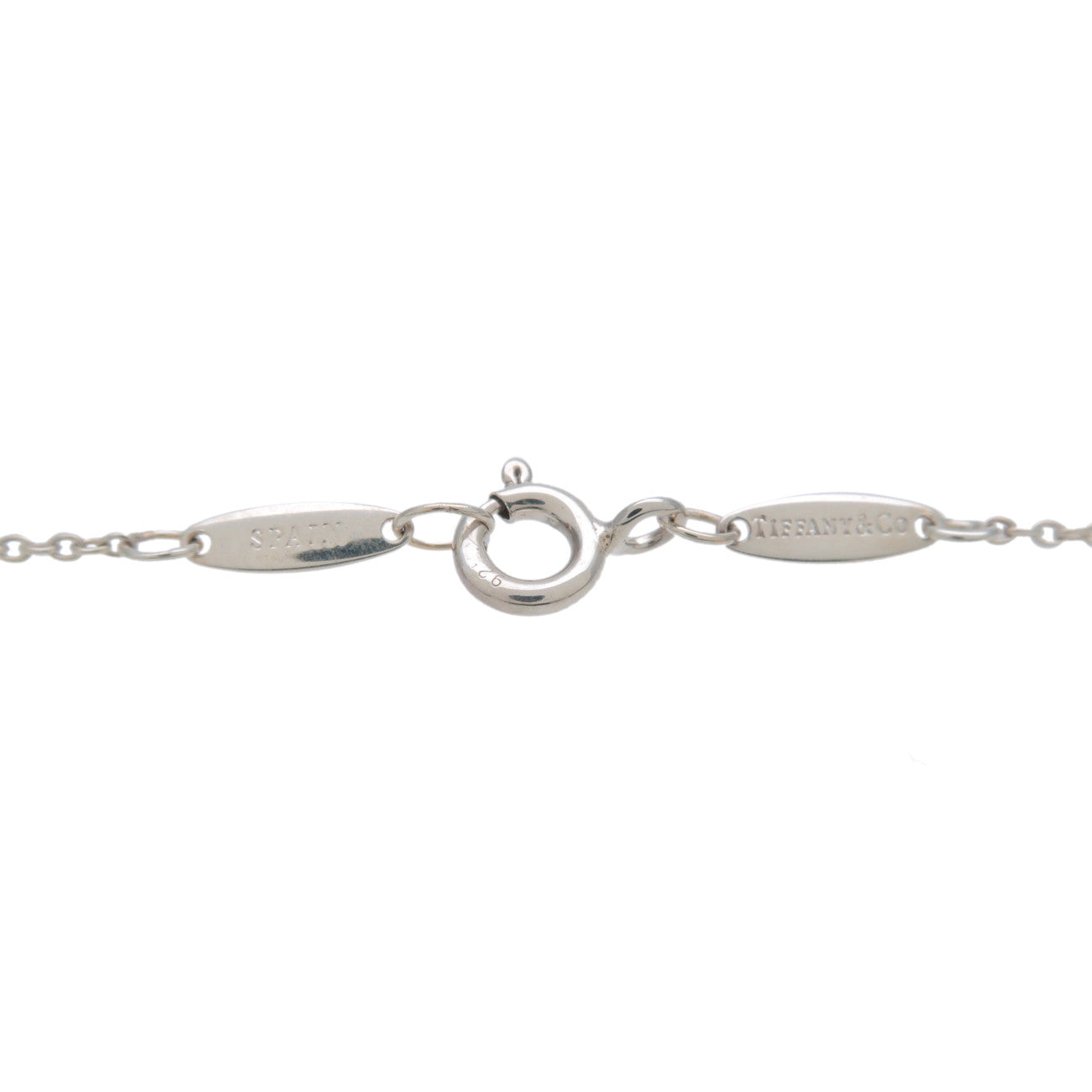 Tiffany&Co. By The Yard 1P Diamond Necklace 0.03ct SV925 Silver Used