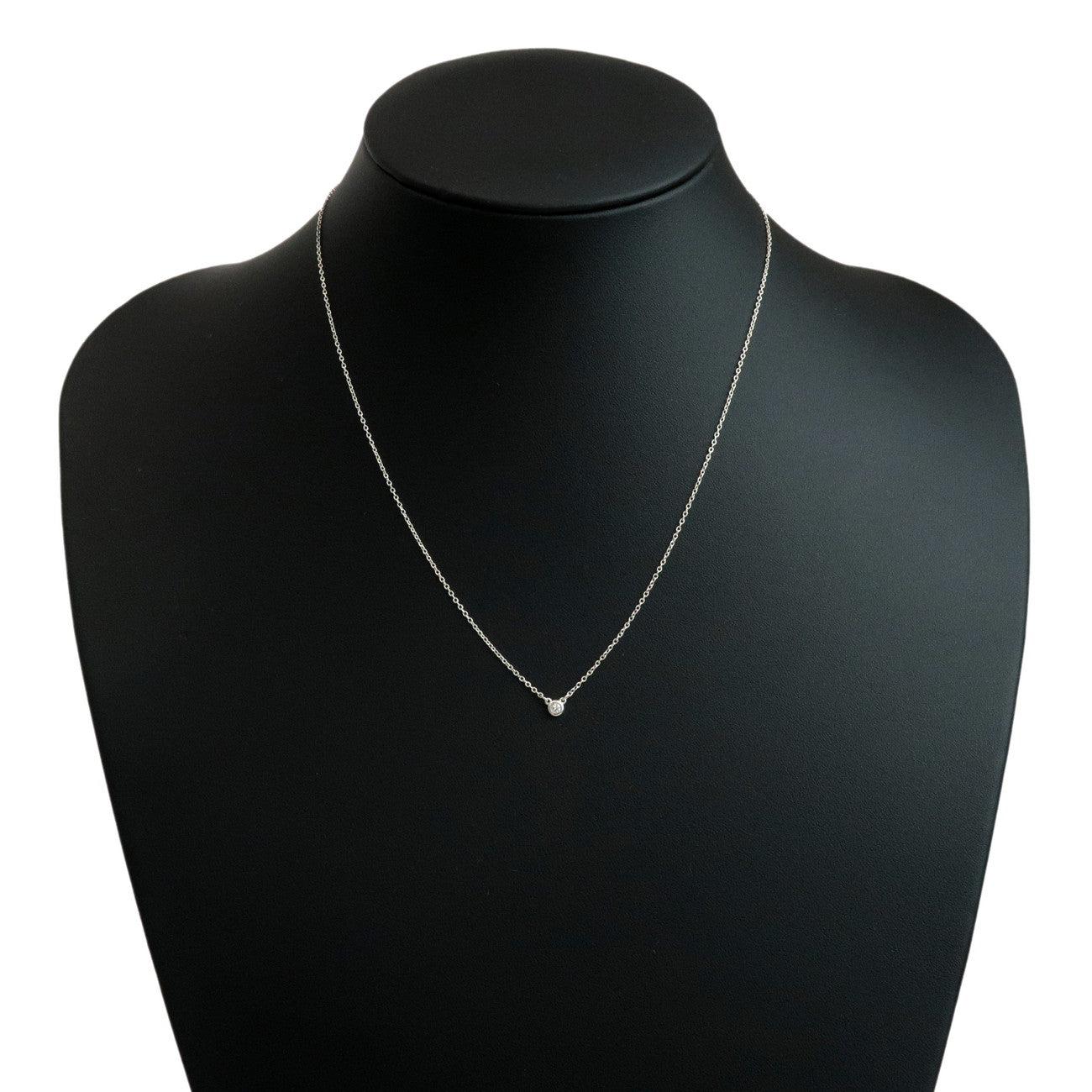 Tiffany&Co. By The Yard 1P Diamond Necklace 0.03ct SV925 Silver Used