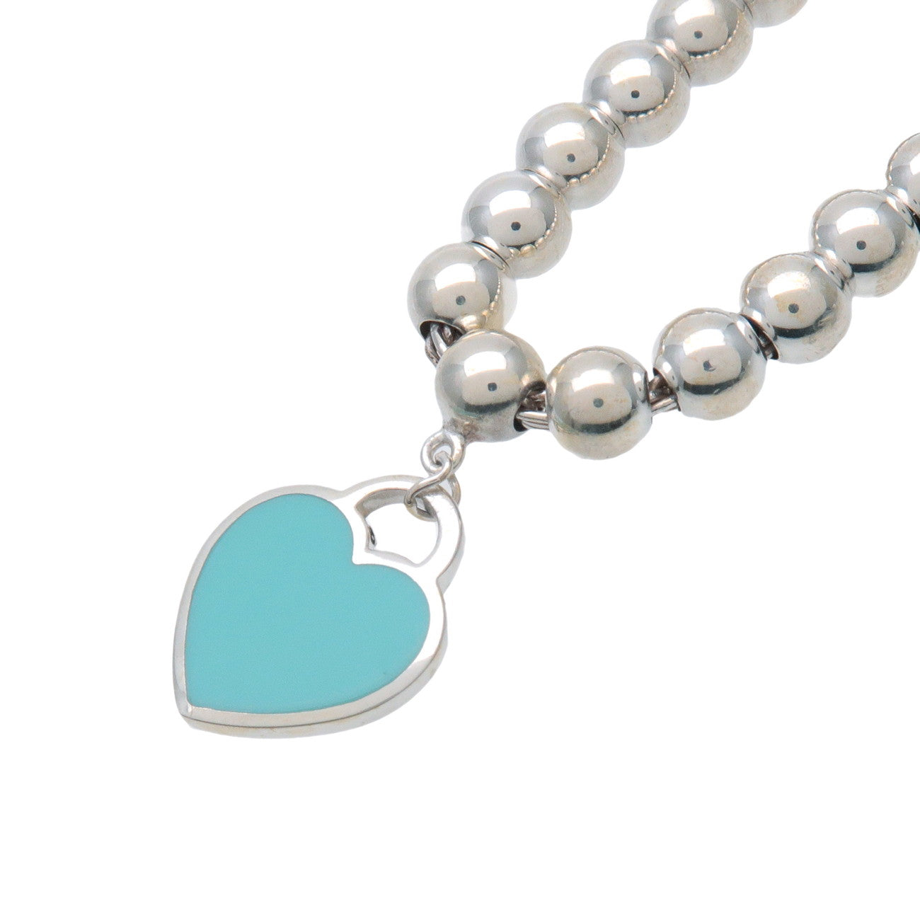 Tiffany&Co. Return to Tiffany Mini Heart Tag Beads Bracelet SV925 Used