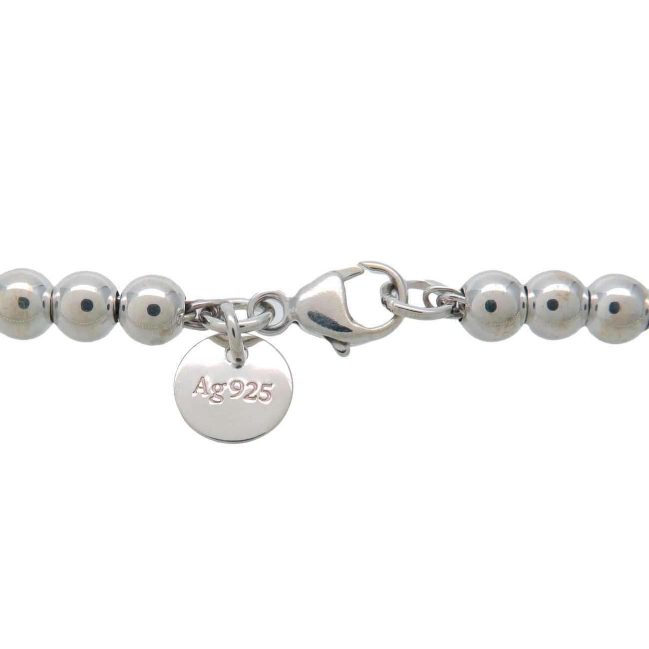 Tiffany&Co. Return to Tiffany Mini Heart Tag Beads Bracelet SV925 Used