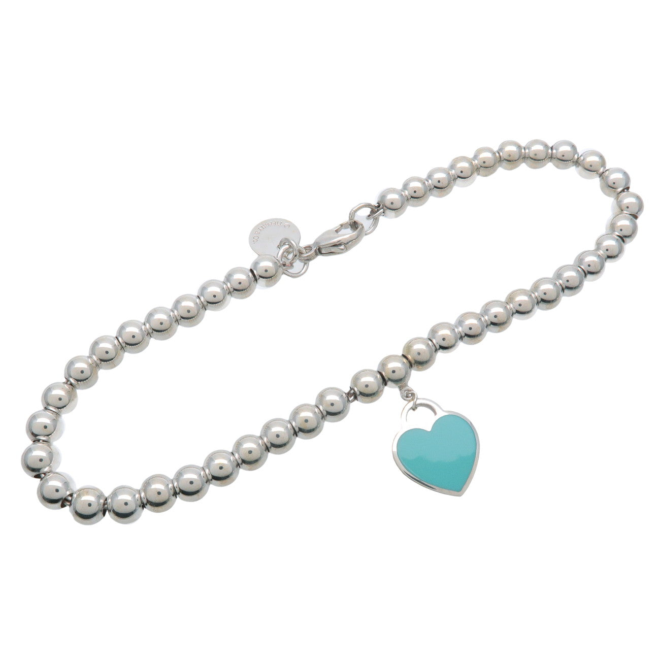 Tiffany&Co. Return to Tiffany Mini Heart Tag Beads Bracelet SV925 Used