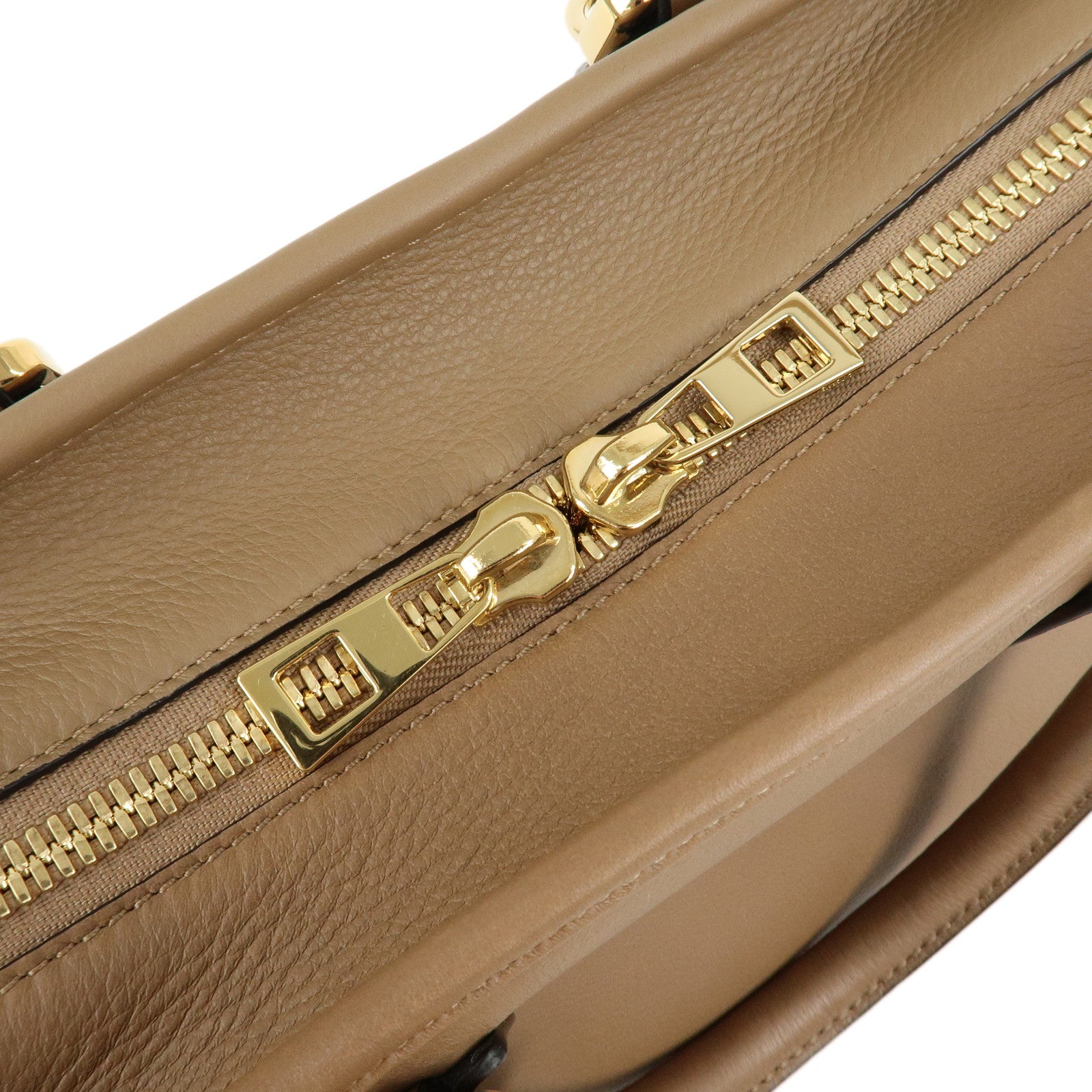 LOEWE Anagram Leather Amazona 28 Hand Bag Brown Used