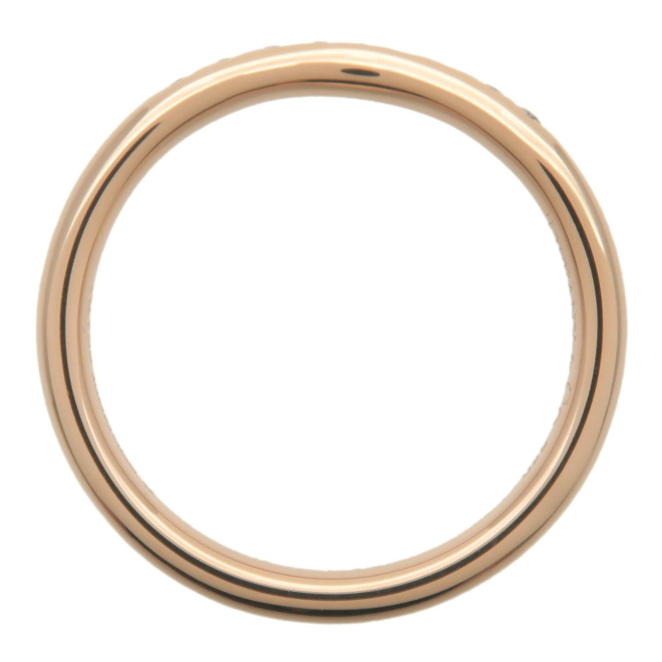 Tiffany&Co. Curved Band Ring 9P Diamond K18 750PG Rose Gold Used