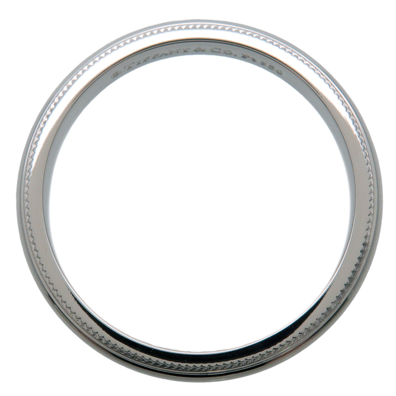 Tiffany&Co. Milgrain Band Ring PT950 Platinum US7-7.5 EU54.5 Used