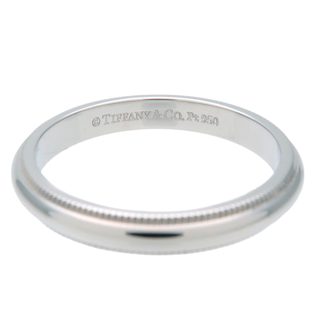 Tiffany&Co. Milgrain Band Ring PT950 Platinum US7-7.5 EU54.5 Used