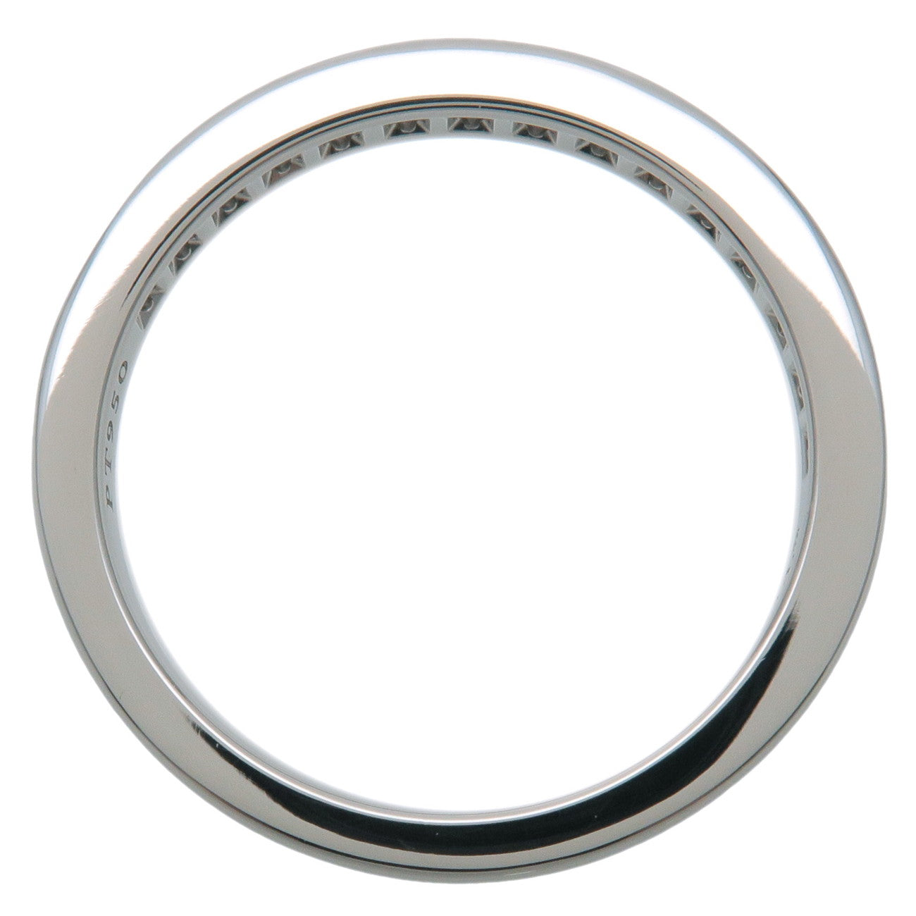 Tiffany&Co. Half Circle Channel Setting Diamond Ring PT950 US4.5-5 Used