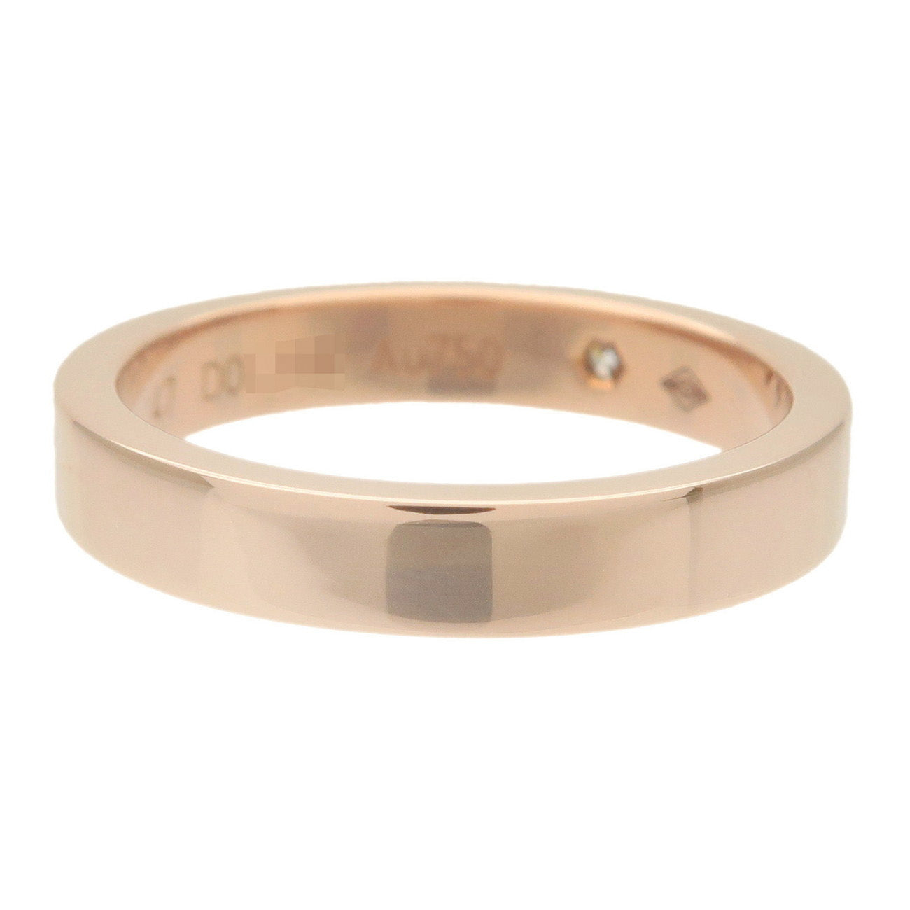 Cartier Engraved 1P Diamond Ring K18PG 750PG #47 US4-4.5 EU47 Used