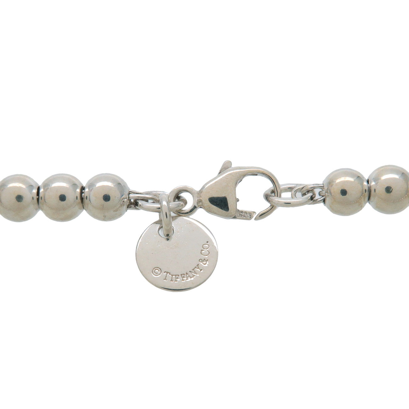Tiffany&Co. Return to Tiffany Mini Heart Tag Beads Bracelet SV925 Used