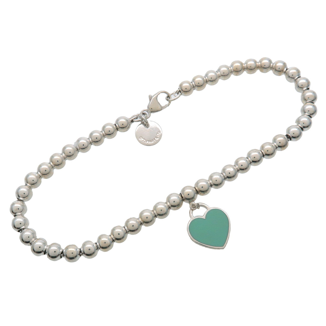 Tiffany&Co. Return to Tiffany Mini Heart Tag Beads Bracelet SV925 Used