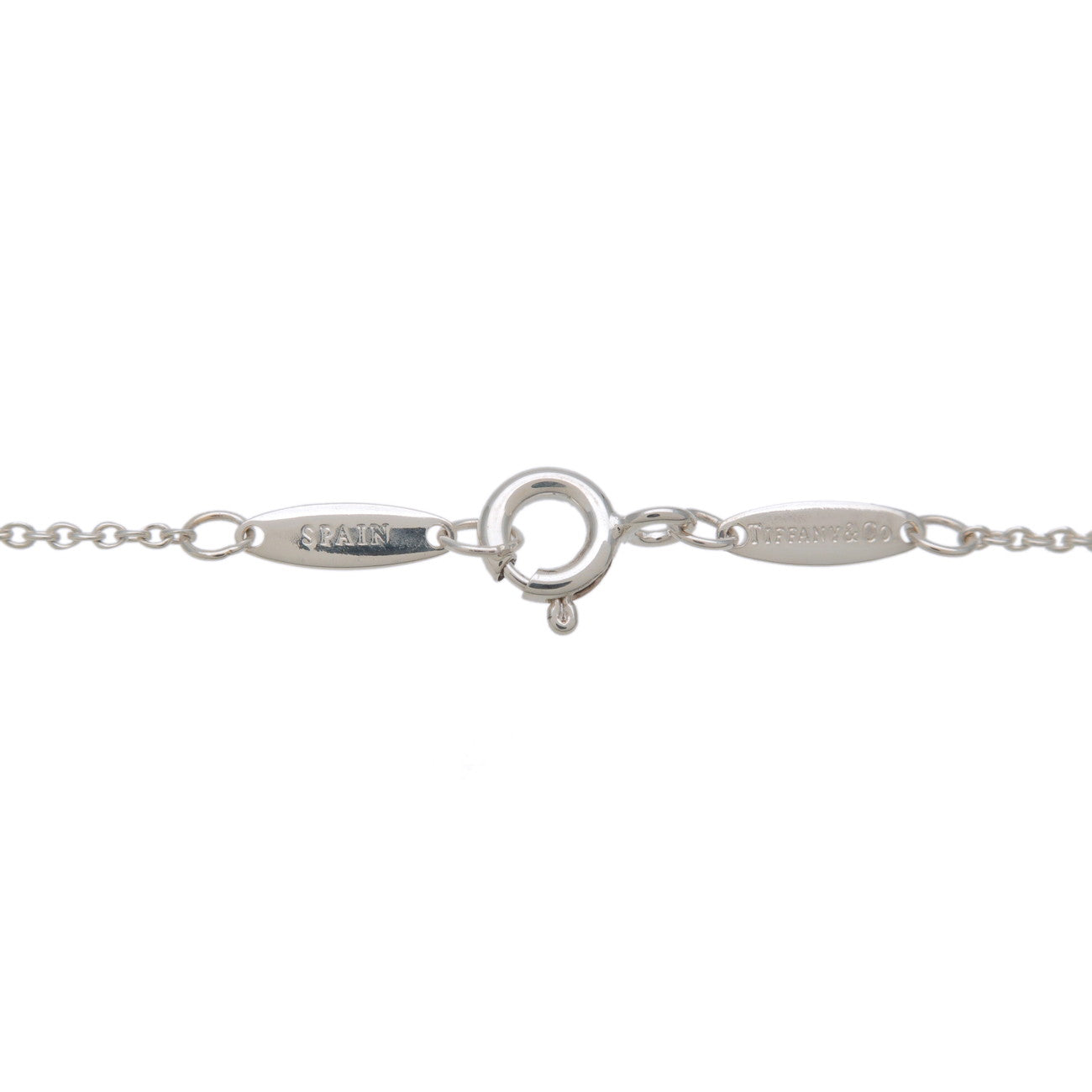 Tiffany&Co. By the Yard 1P Diamond Necklace 0.03ct Silver SV925 Ued F/S Used
