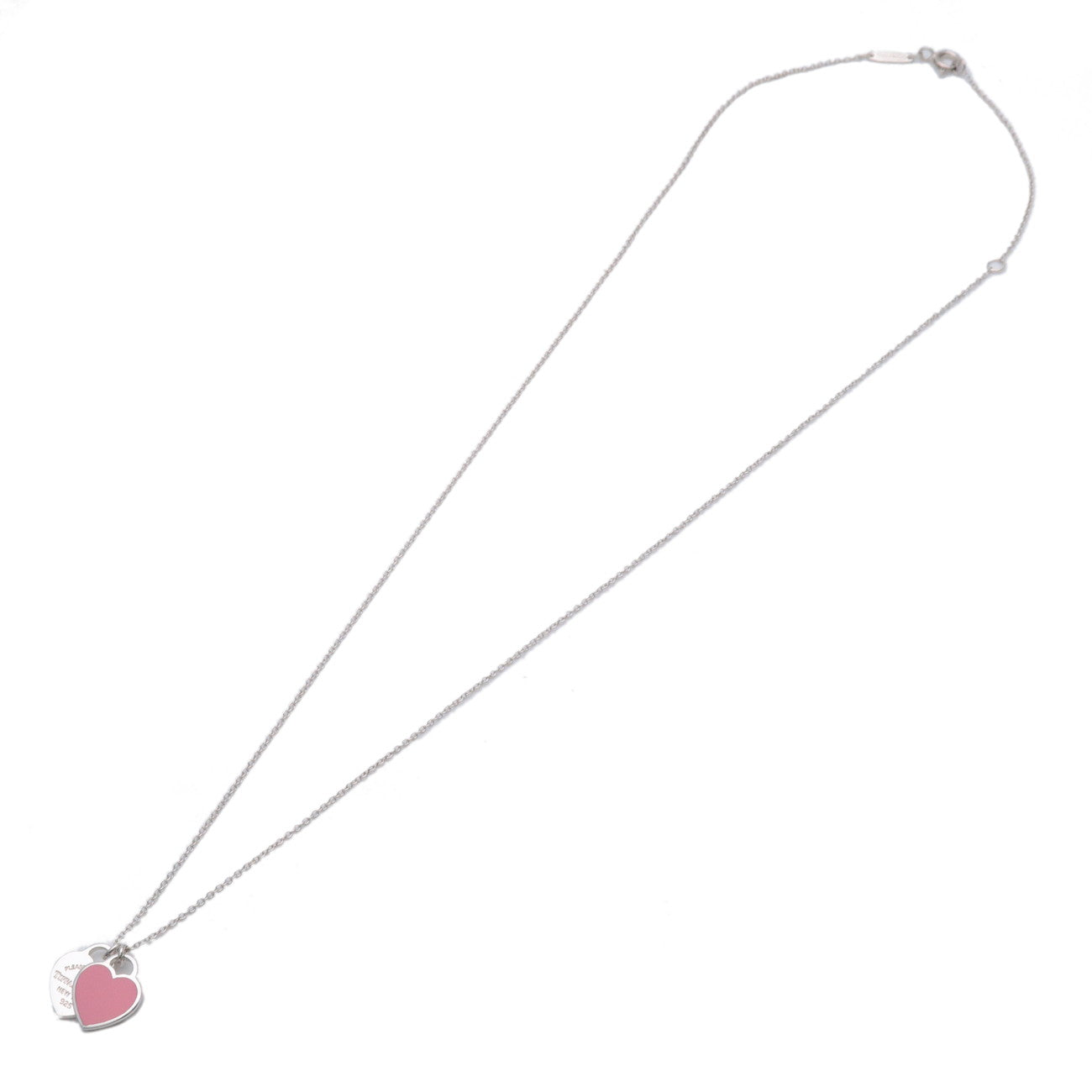 Tiffany&Co. Return to Tiffany Mini Double Heart Necklace SV925 Used