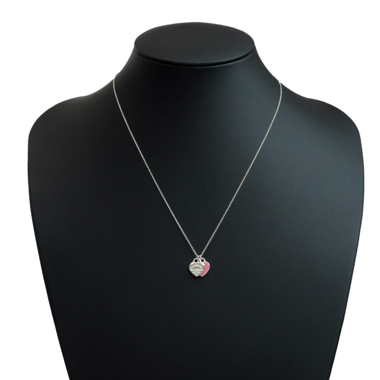 Tiffany&Co. Return to Tiffany Mini Double Heart Necklace SV925 Used