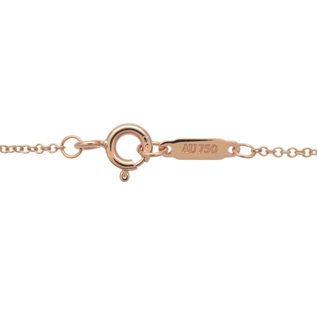 Tiffany&Co. Heart Lock Necklace K18PG 750PG Rose Gold Used