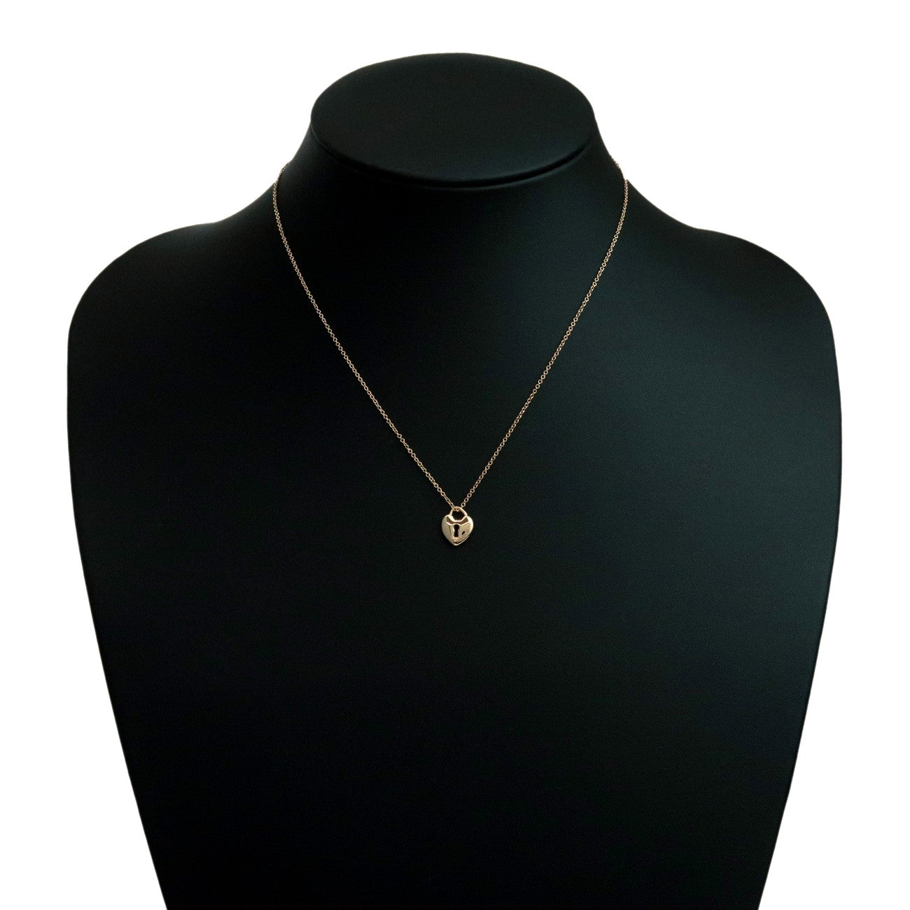 Tiffany&Co. Heart Lock Necklace K18PG 750PG Rose Gold Used