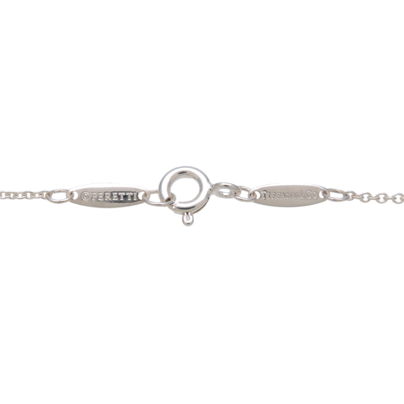 Tiffany&Co. By the Yard 1P Diamond Necklace 0.03ct Silver SV925 Ued F/S Used
