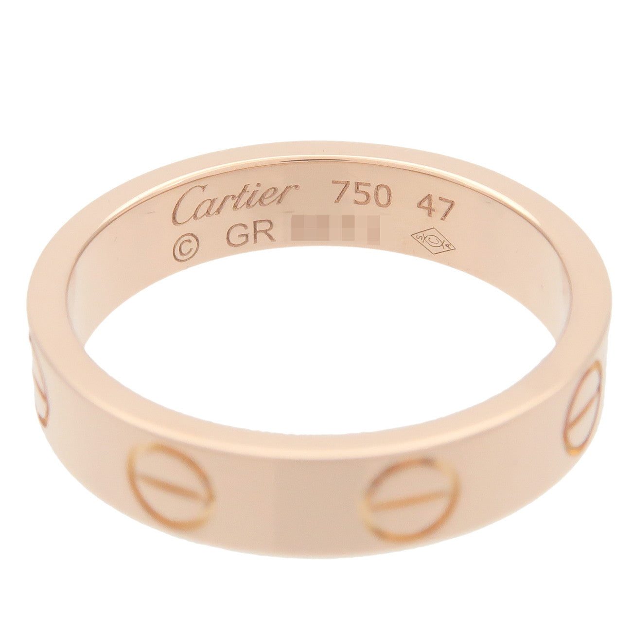 Cartier Cartier Mini Love Ring K18 750PG Rose Gold #47 US4-4.5 Used