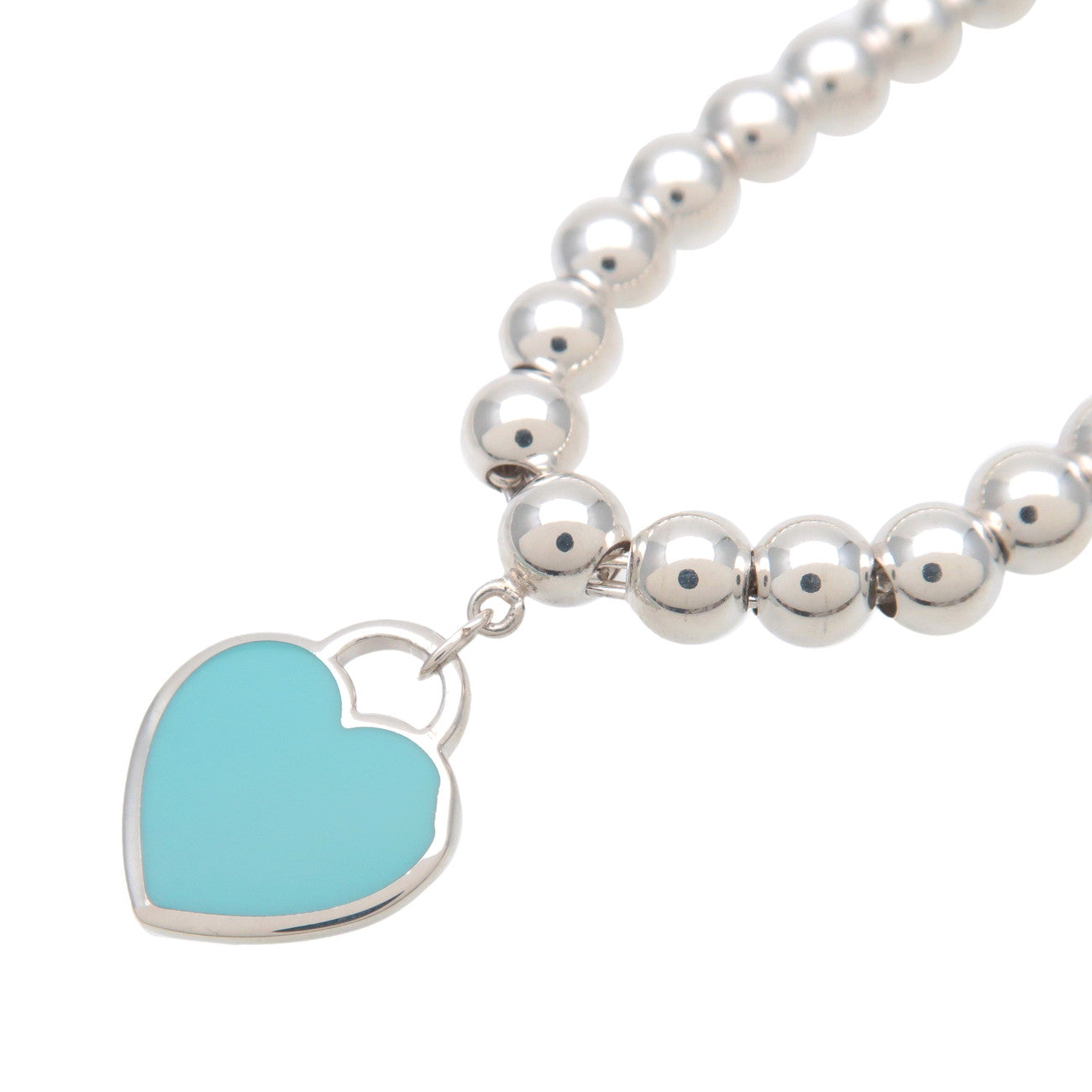 Tiffany&Co. Return to Tiffany Mini Heart Tag Beads Bracelet SV925 Used