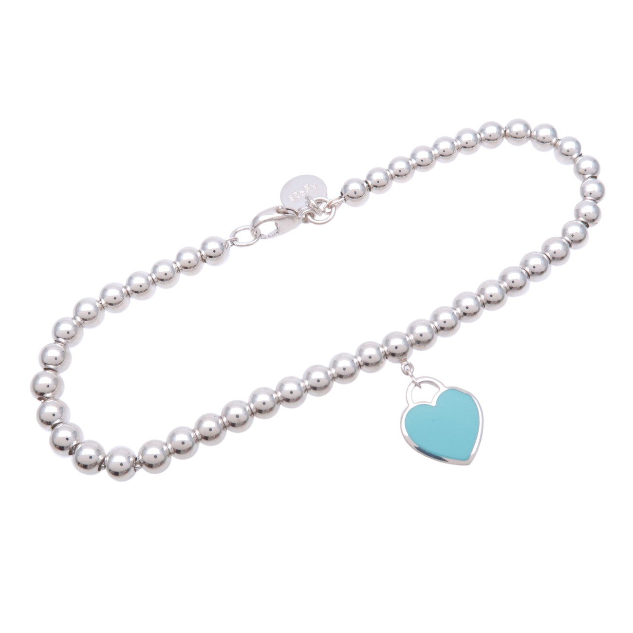 Tiffany&Co. Return to Tiffany Mini Heart Tag Beads Bracelet SV925 Used