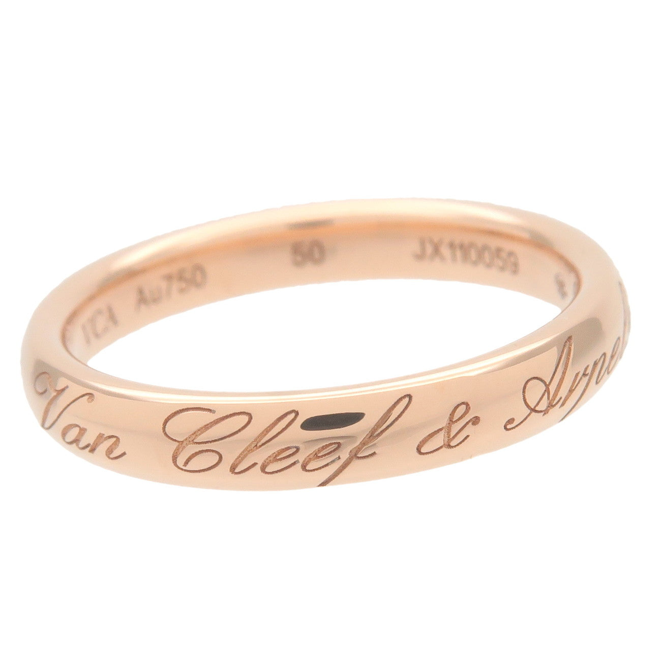 Van Cleef & Arpels Tandormon Signature Ring K18 Rose Gold #50 Used