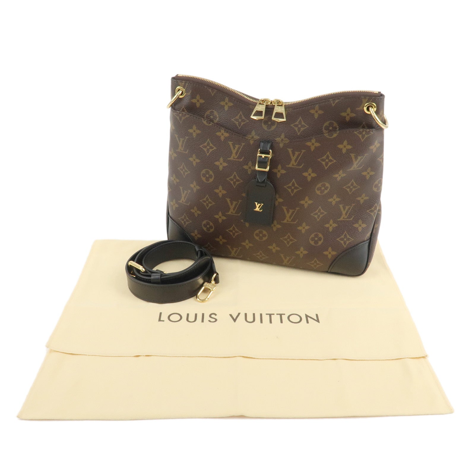 Louis Vuitton Monogram Odeon NM MM Shoulder Bag Noir M45352 Used