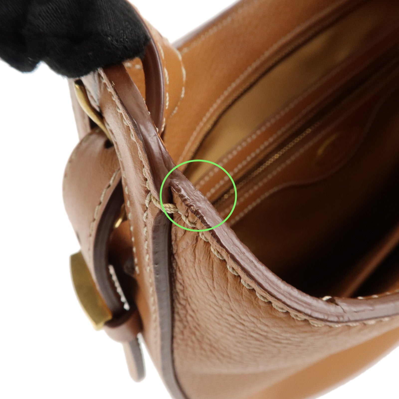 TOD'S Oboe Shoulder Bag Beige Used