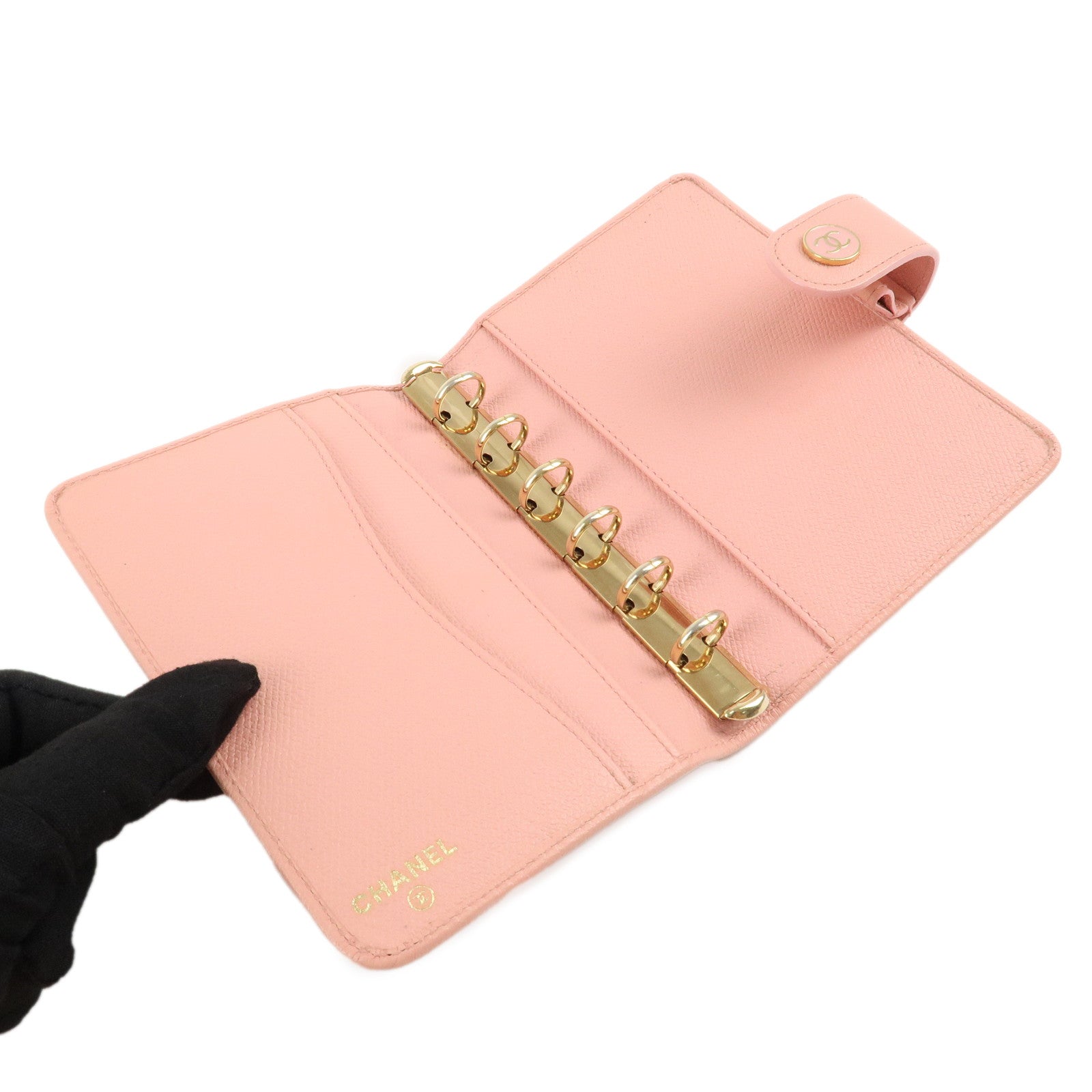 CHANEL Leather Agenda PM Planner Cover Pink Used