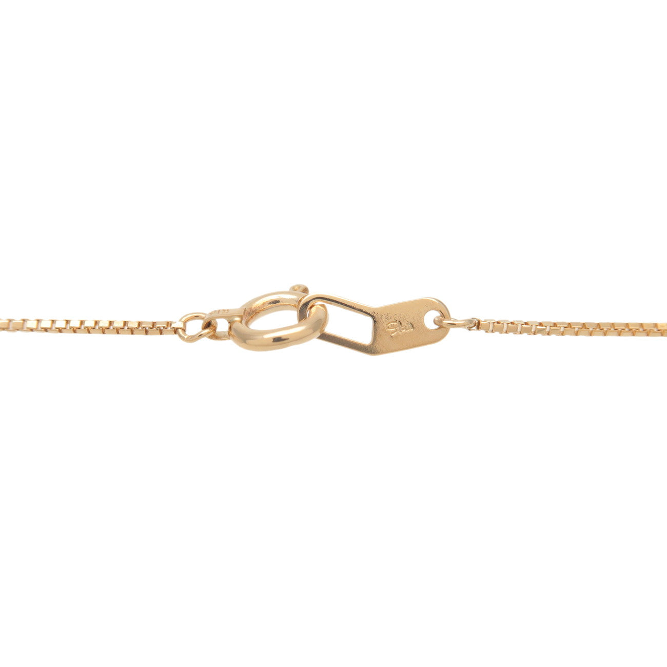 STAR JEWELRY 9P Diamond Necklace 0.09ct K18 750YG Yellow Gold Used