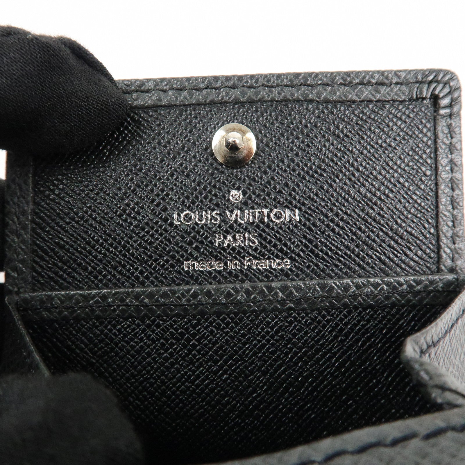 Louis Vuitton Taiga Porte Monnaie Boite Coin Case Ardoise M30382 Used