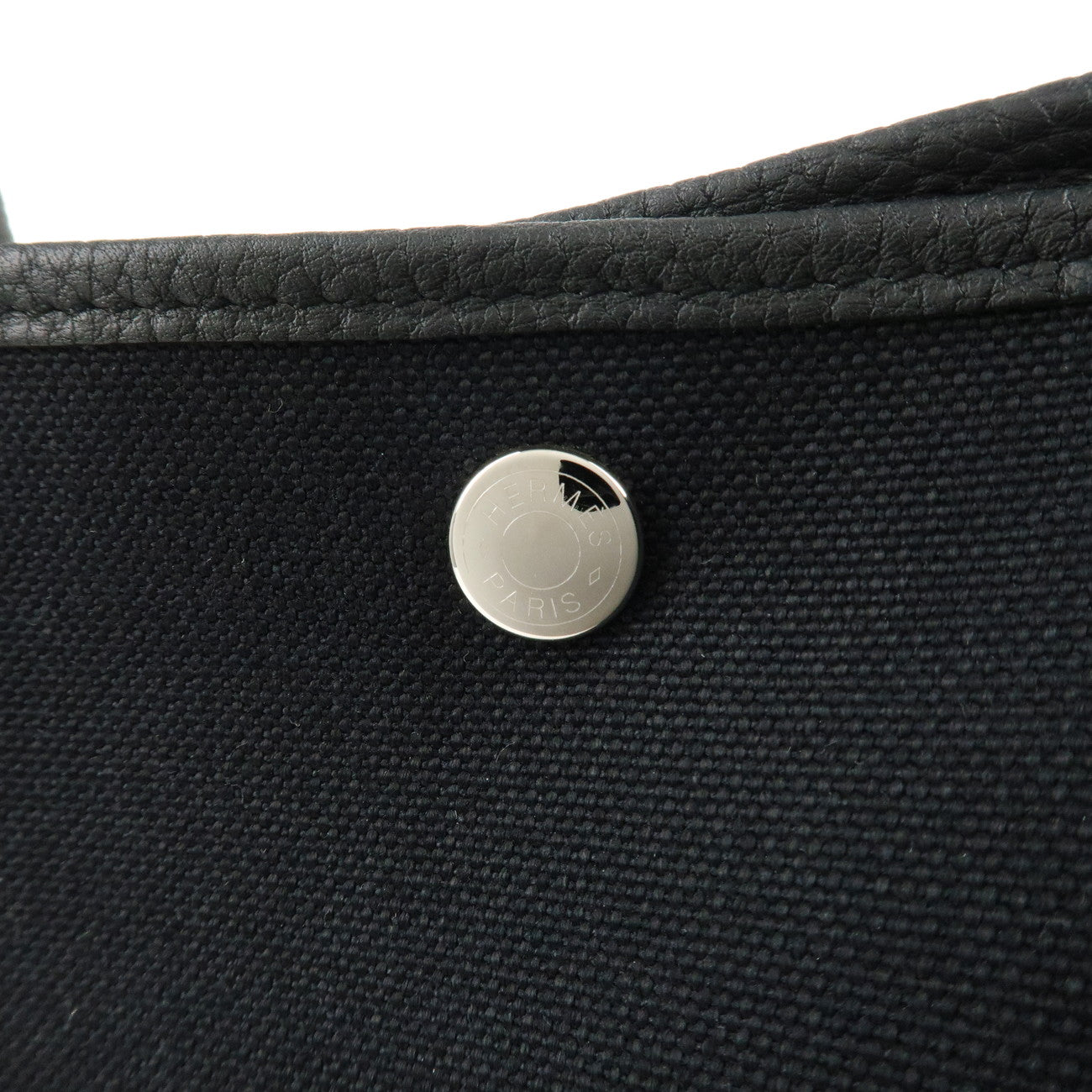 HERMES Garden Party Toile Military Buffle PM C Stamped Tote Bag Used