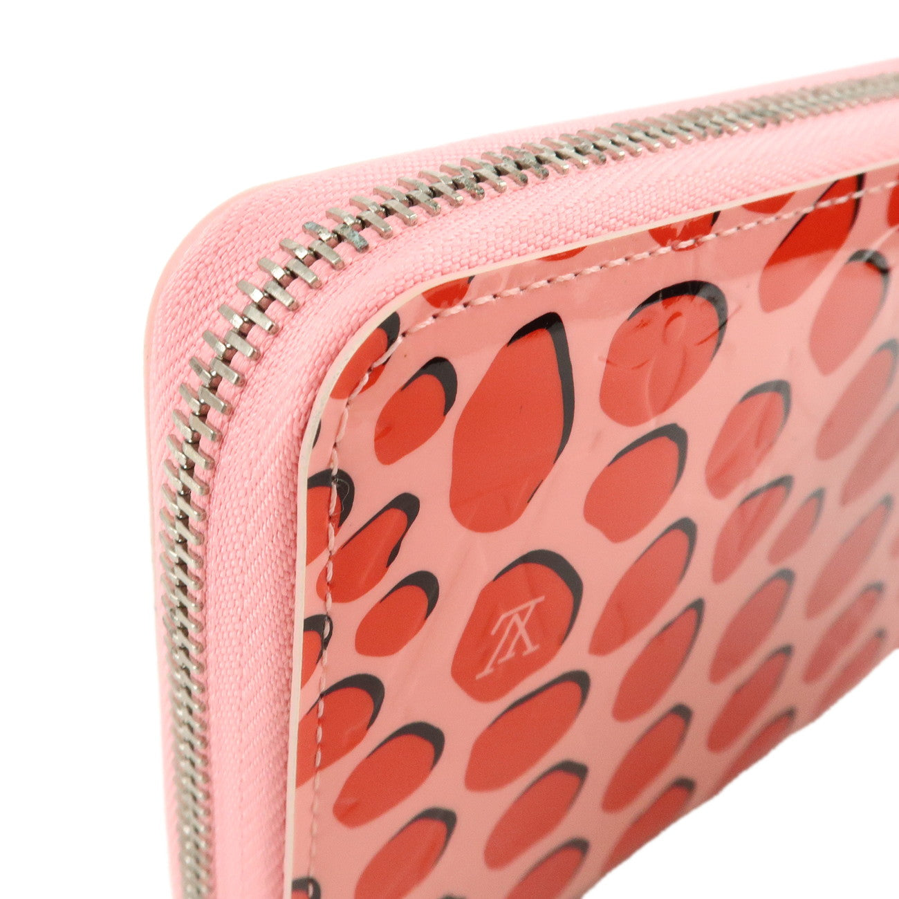 Louis Vuitton Monogram Vernis Jungle Dot Zippy Wallet Pink M41912 Used