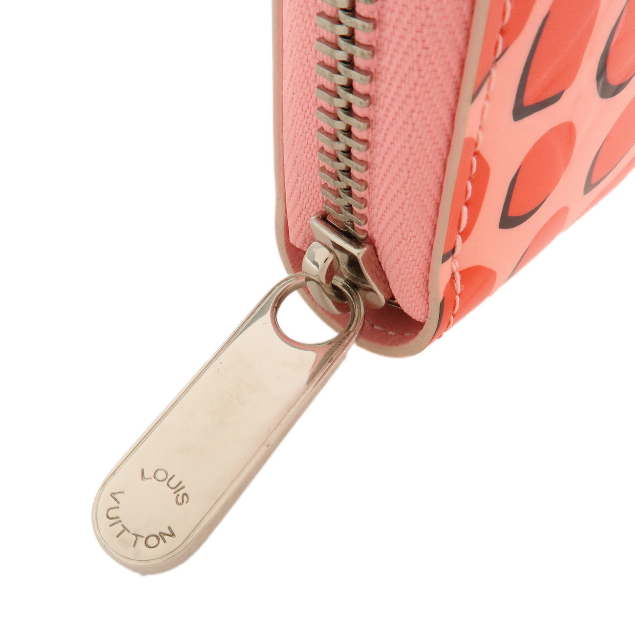 Louis Vuitton Monogram Vernis Jungle Dot Zippy Wallet Pink M41912 Used