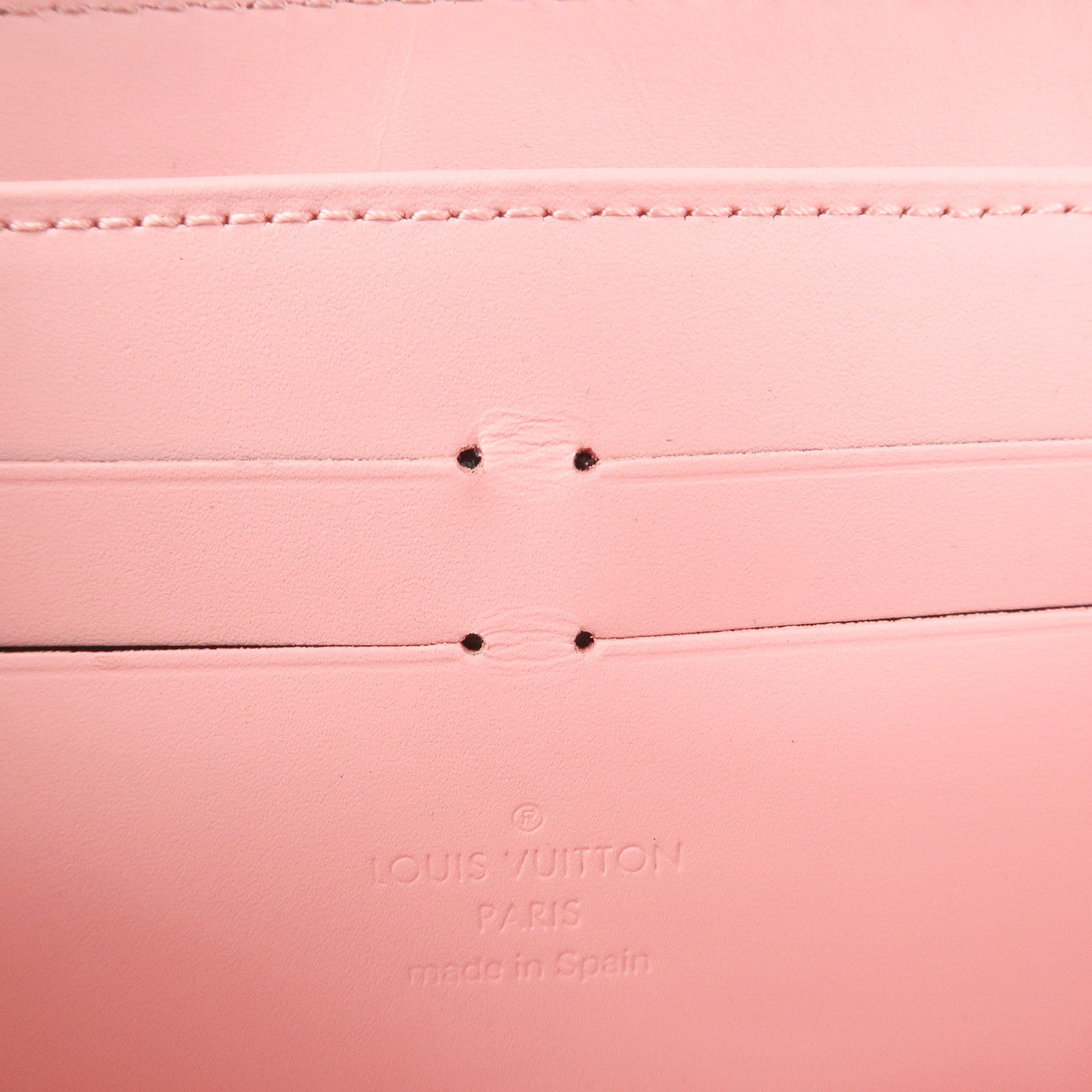 Louis Vuitton Monogram Vernis Jungle Dot Zippy Wallet Pink M41912 Used