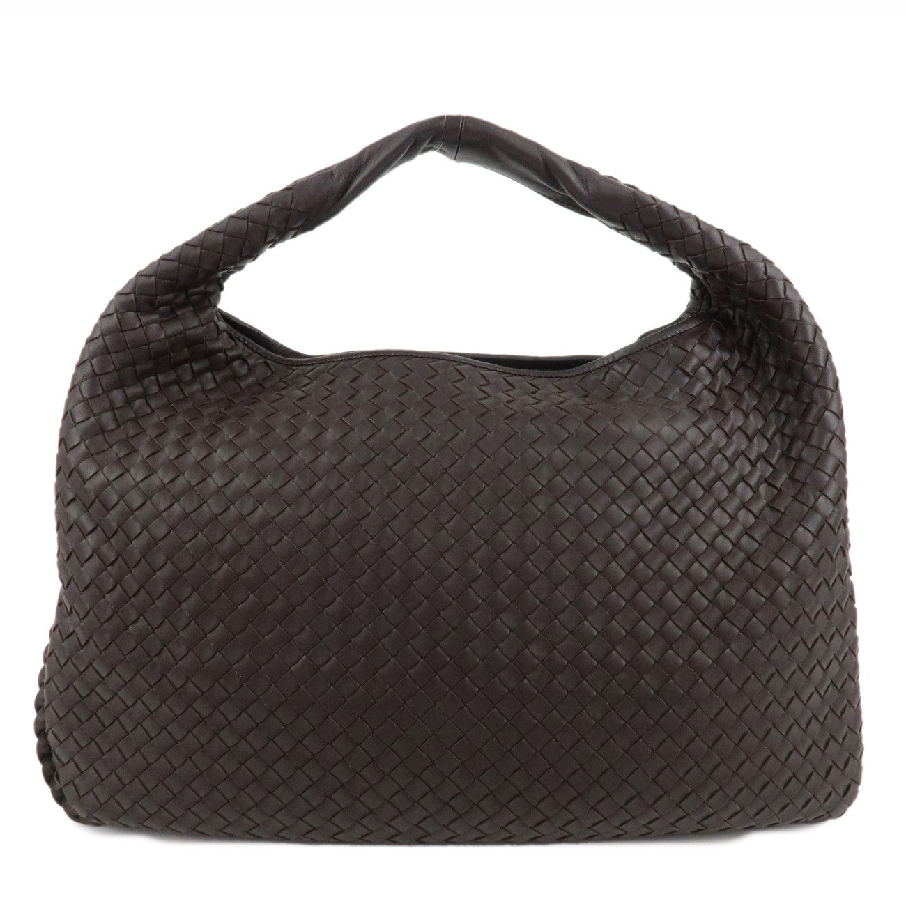 BOTTEGA VENETA Hobo Intrecciato Leather Shoulder Bag Brown 115654 Used