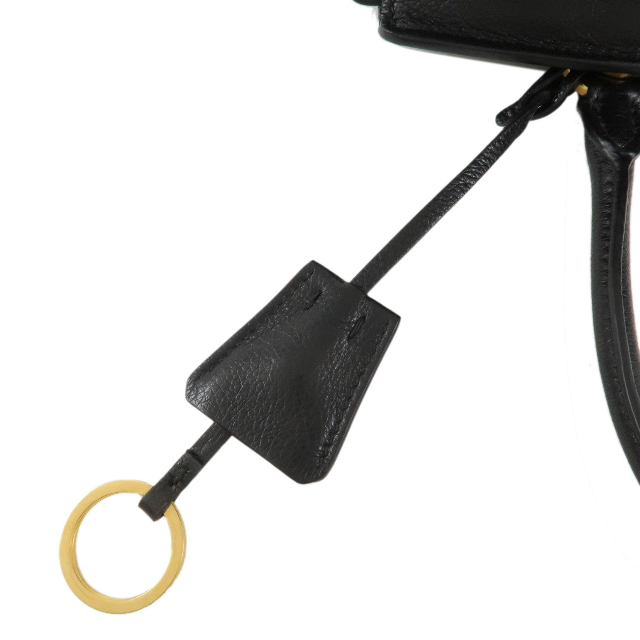 PRADA Leather 2Way Bag Hand Bag Shoulder Bag Black 1BA164 Used