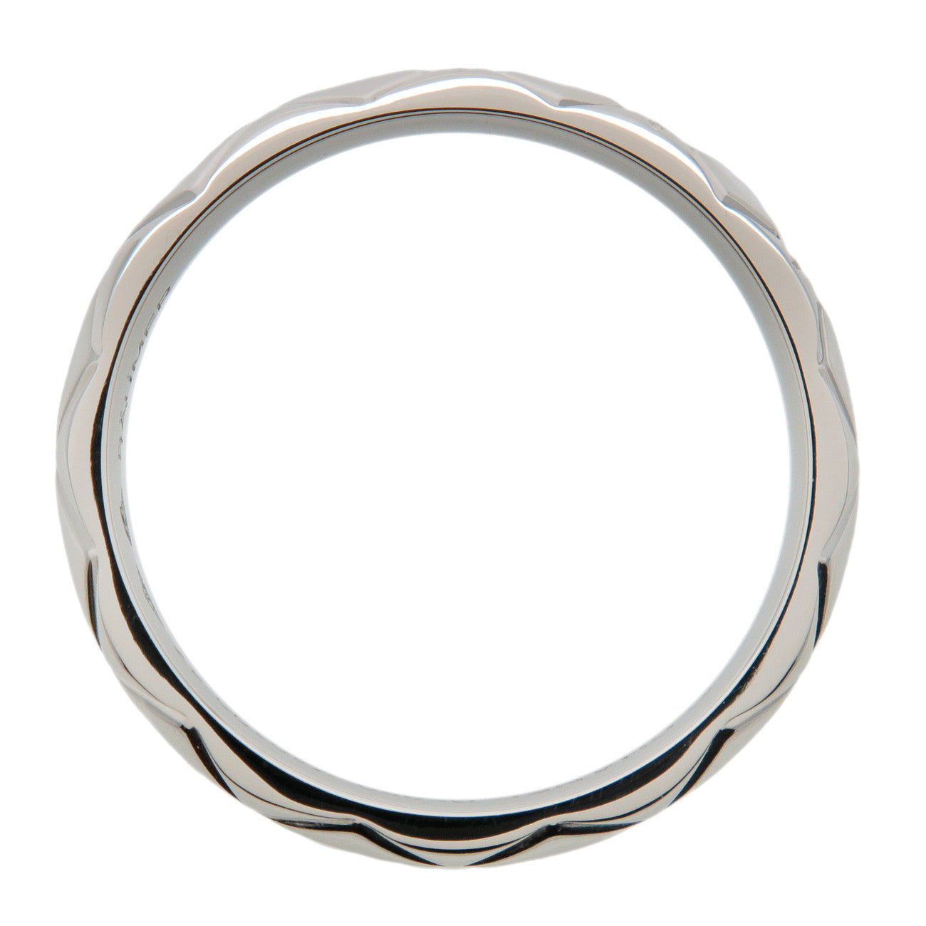 CHANEL Matelasse 3P Diamond Ring PT950 Platinum #47 US4 EU47 J2821 Used