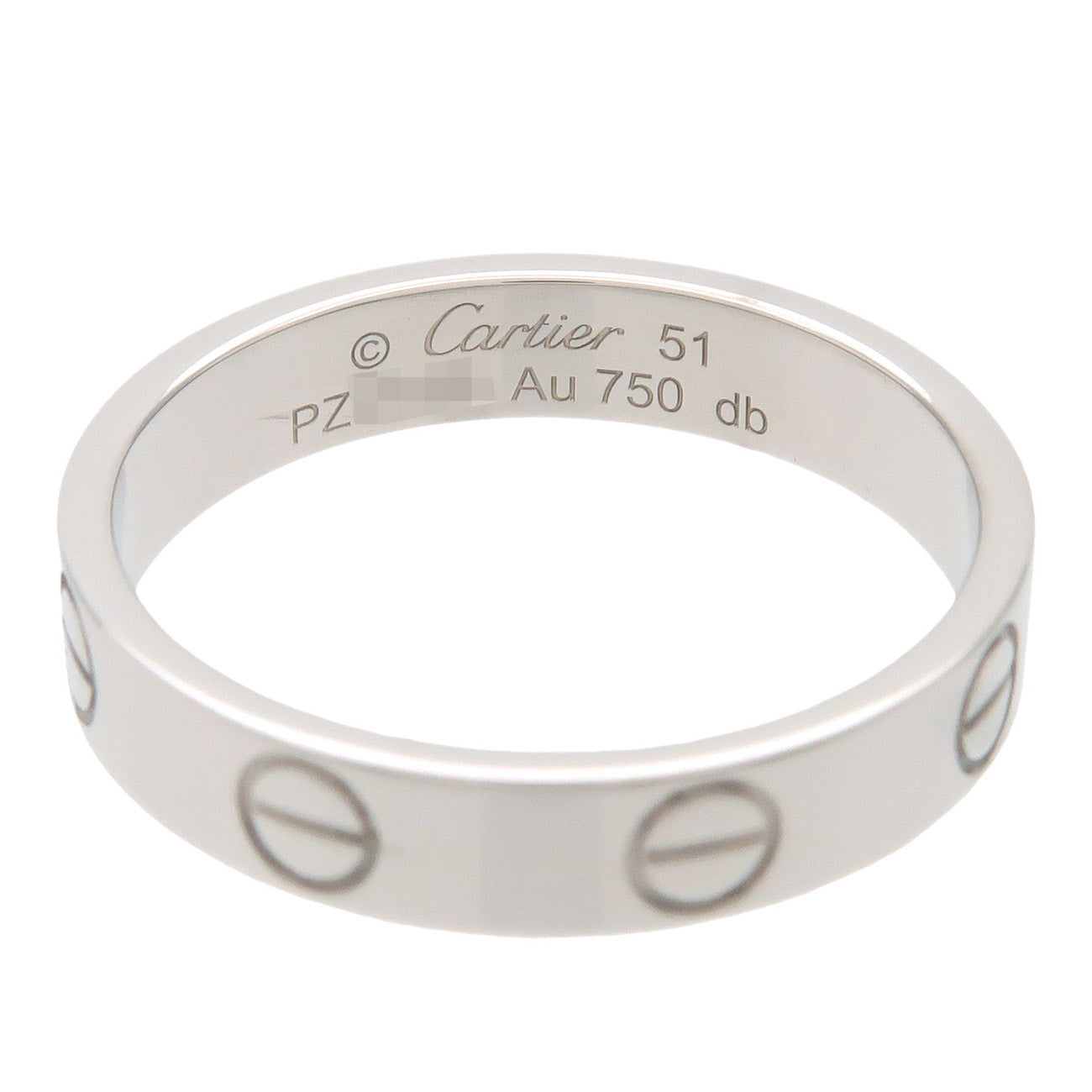 Cartier Mini Love Ring #51 US5.5-6 EU51 K18WG White Gold Used