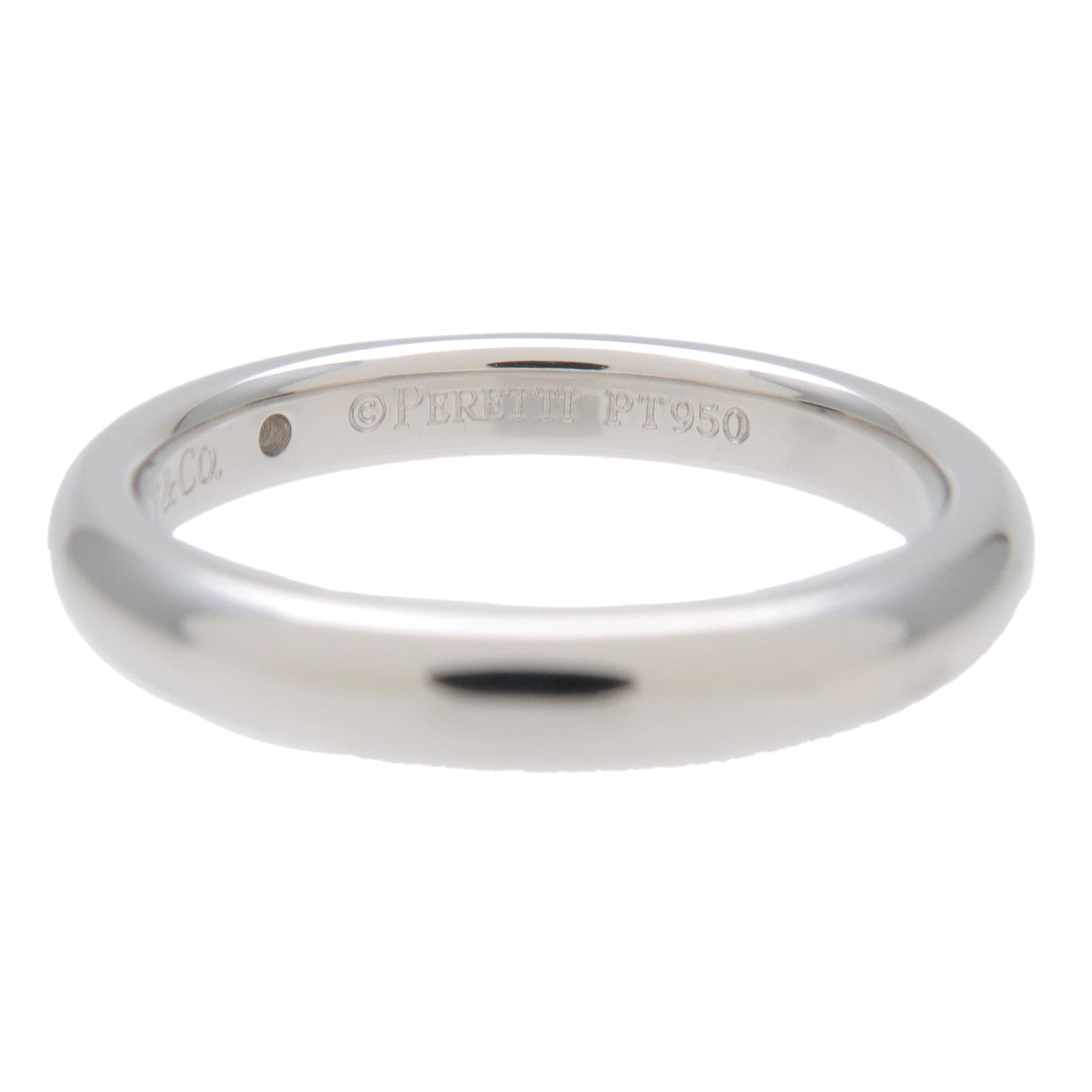 Tiffany&Co. Stacking Band Ring 1P Diamond PT950 Platinum US5 EU49 Used