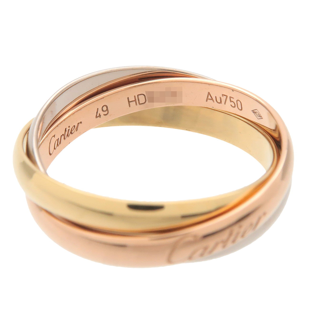 Cartier Cartier Trinity Ring SM K18 750YG/WG/PG #49 US#5 Used