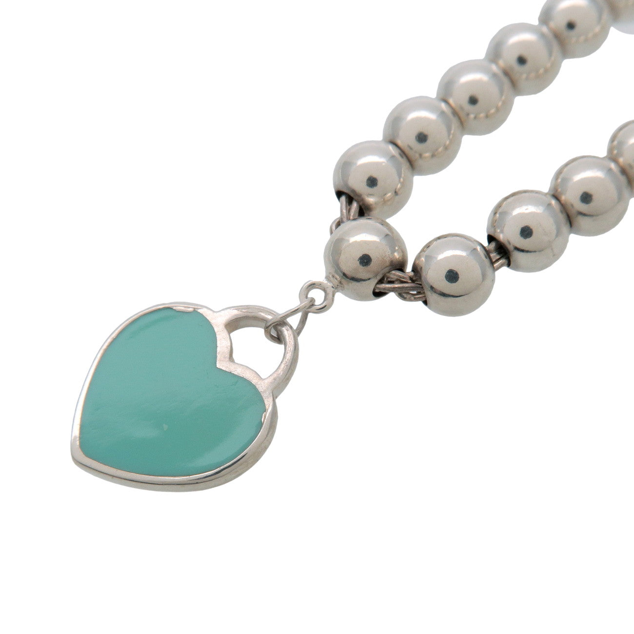 Tiffany&Co. Return to Tiffany Mini Heart Tag Beads Bracelet SV925 Used