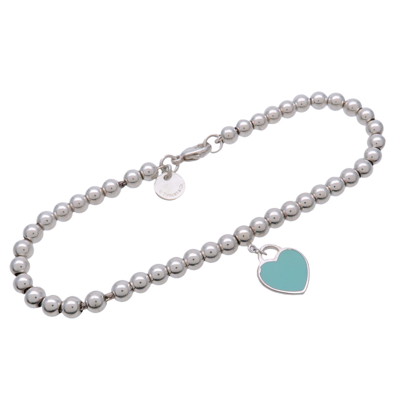 Tiffany&Co. Return to Tiffany Mini Heart Tag Beads Bracelet SV925 Used
